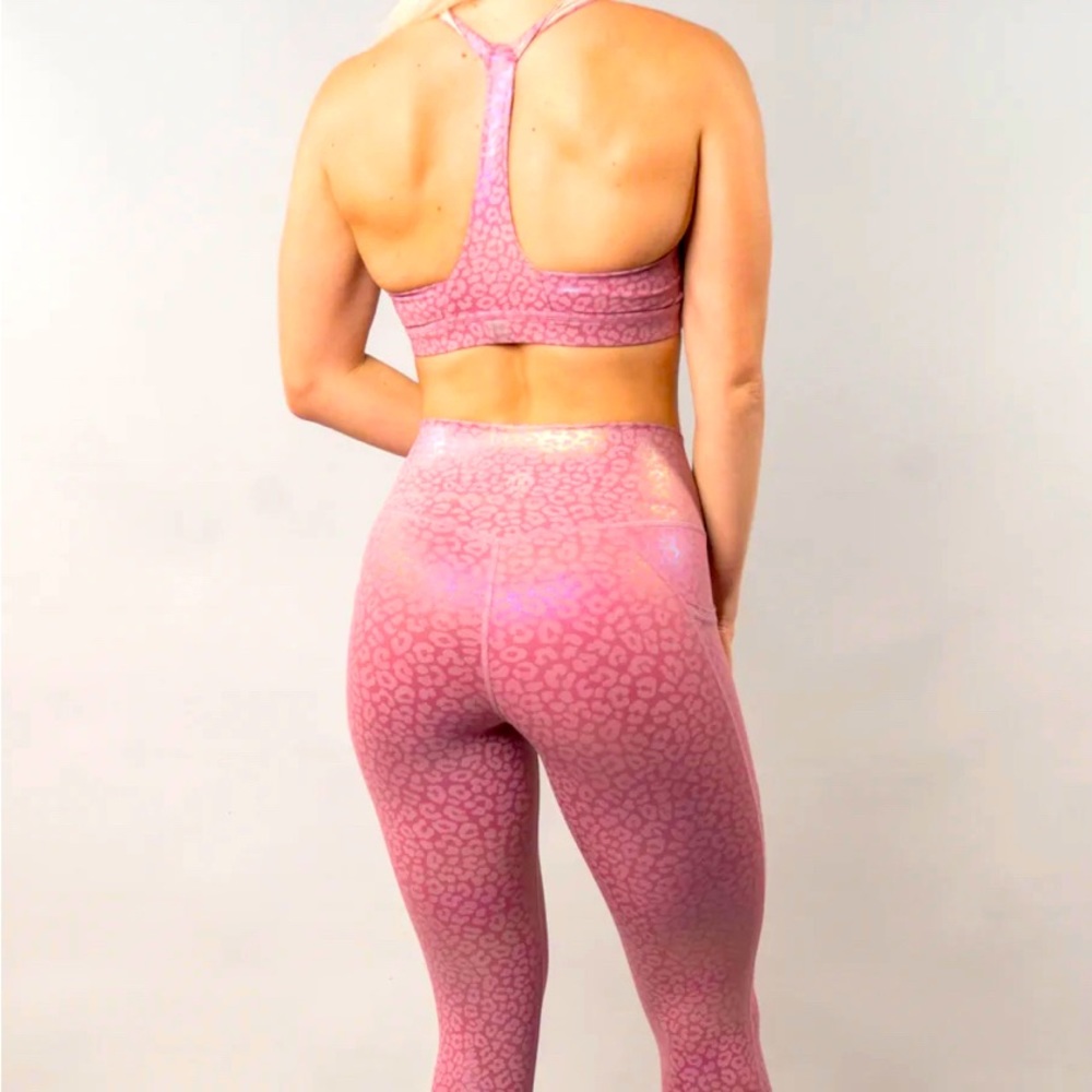 Till You Collapse pink leopard iridescent set